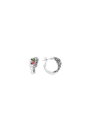 KAKURU Jewelry / Fovos Hoop Earrings with Granulation and Tourmalines