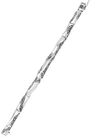 KAKURU Jewelry / Βραχιόλι Fovos μεγάλη χειροπέδα με τμήματα και κοκκίδωση