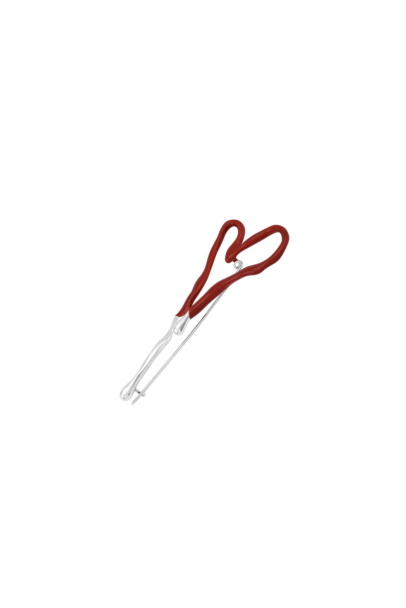 Red Liquid Heart Brooch