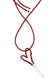 KAKURU Jewelry / Red Liquid Heart Thread Necklace