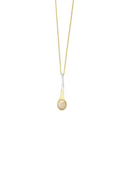 KAKURU Jewelry / Short Sporos Stone Necklace 18k/925 with 18k chain