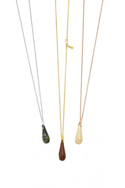 KAKURU Jewelry / Large Stala Stone Chain Necklace 70 cm