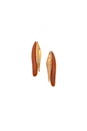 KAKURU Jewelry / Enosis Olive Wood/ Stone Earrings