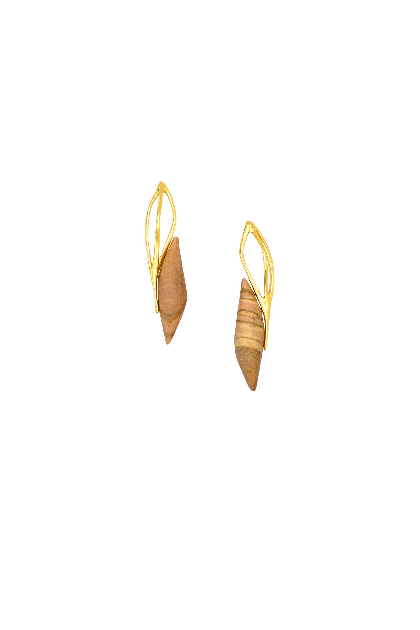 Small Kelyfos Wood Earrings