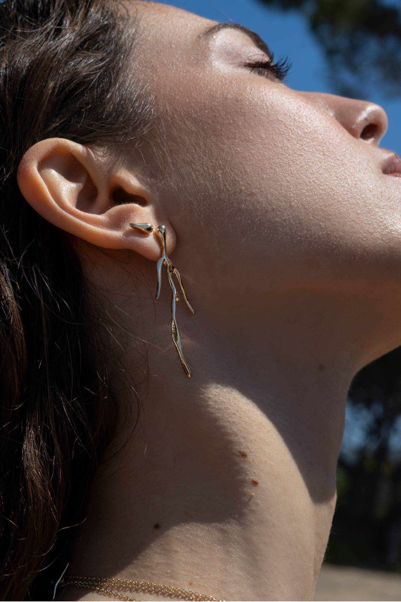 Riza Gold Earrings Set