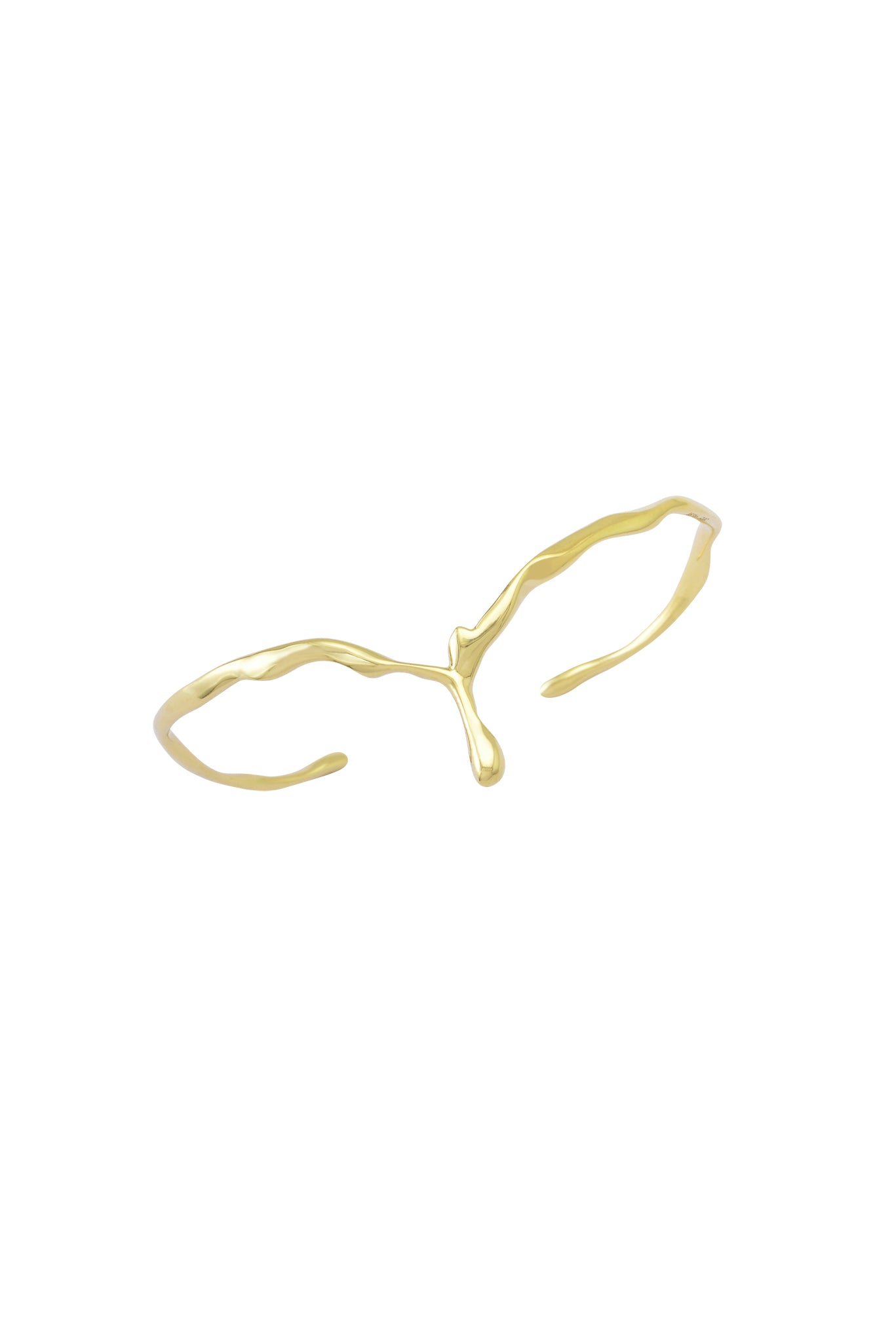 Riza Gold V Cuff Bracelet